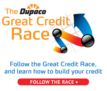 Click here to follow the Dupaco Great Credit Race and learn how to build your credit!