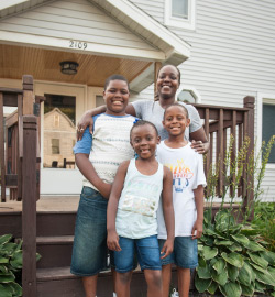Dupaco MoneyMatch participant Coralita Shumaker and her family