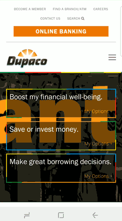 Dupaco's revamped website is responsive for any device.